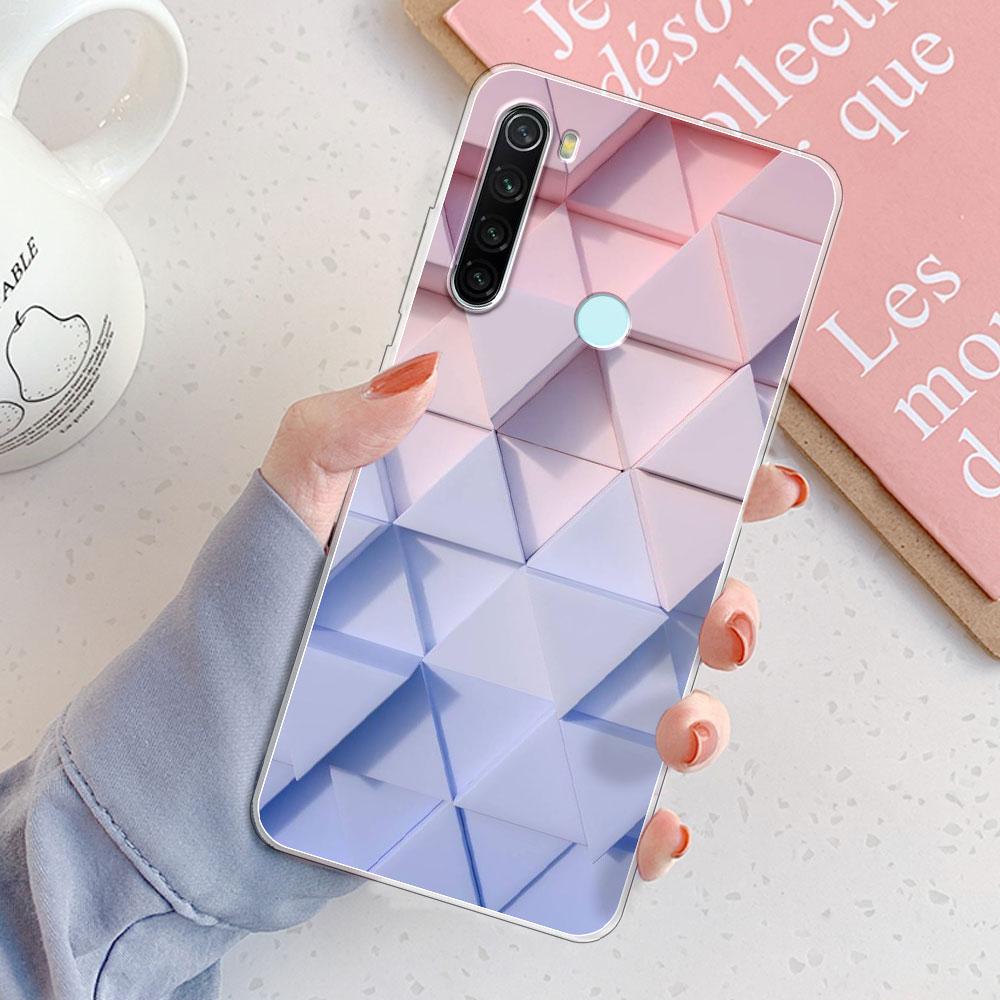 Custodia Redmi Note 8 Pro Cover Posteriore Note 8T Ragazze Nuova Moda Trasparente Custodie per Telefono Custodia Morbida in Silicone Per Xiaomi Redmi Note 8 Coque