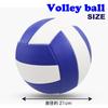 ASPALAND Volleyball, Size 5, Practice Ball, Suitable for Beginners, Recreational Activities, Club Activities, Air Pump, and Net Included, Blue & White