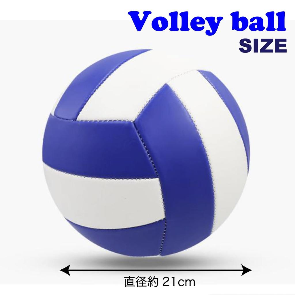 ASPALAND Volleyball, Size 5, Practice Ball, Suitable for Beginners, Recreational Activities, Club Activities, Air Pump, and Net Included, Blue & White