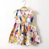 Princess Girl Summer Dress With Cotton Silk Fabric Cute Dot Print For Toddler Kids