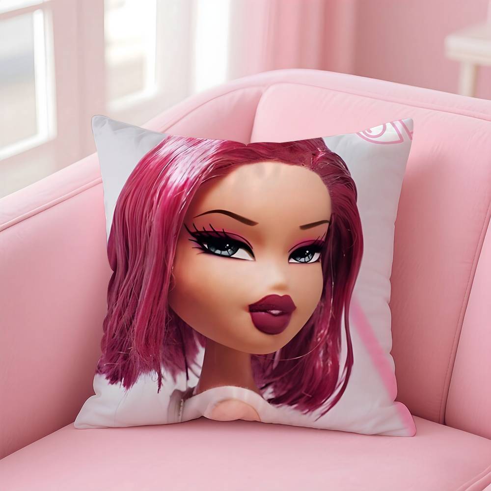 B-BratzZ Fashion m-Mask g-Girl Pillow Case Pattern Printing Pillowcase Living Room Sofa Cushion Cover Bedroom Room Decor