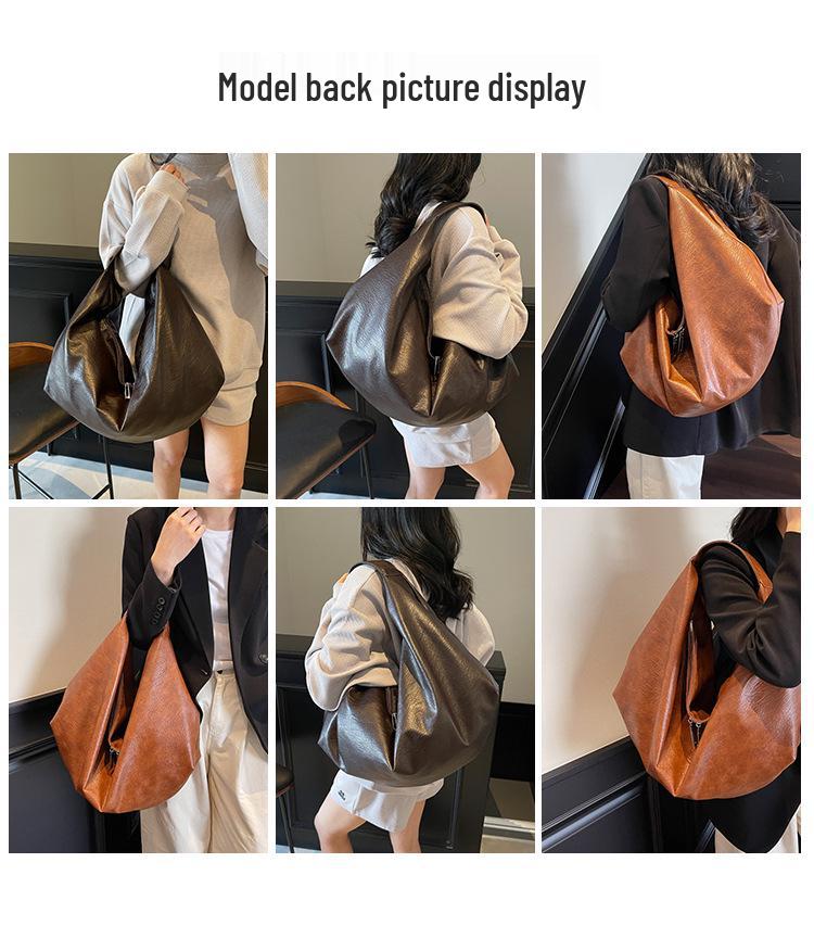 Damska torebka miejska na ramię o dużej pojemności na rok 2025 - Prosty, modny design