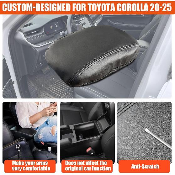 Center Console Cover For -2025 Toyota Corolla - Premium Armrest Lid Protector Easy Tallation, No Tools Required For Toyota Corolla     2024 2025