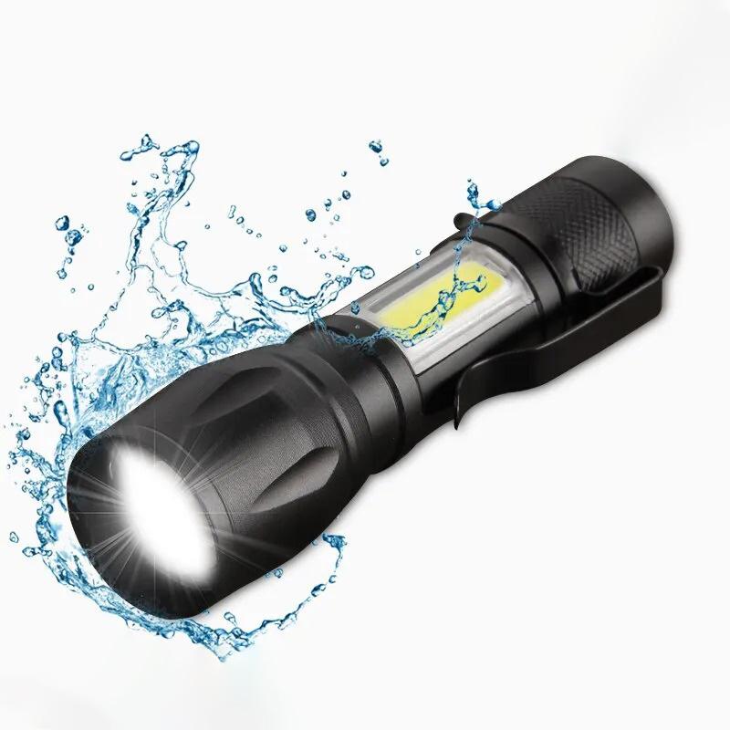Mini Torch Rechargeable LED Flashlight High Power Zoom Fishing Light Waterproof Outdoor Lighting Camping Emergency Lantern