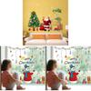 Pegatina de Pared para Habitación Infantil Árbol de Navidad Vibrante Papá Noel Calcomanía para Ventana Arte de Vinilo