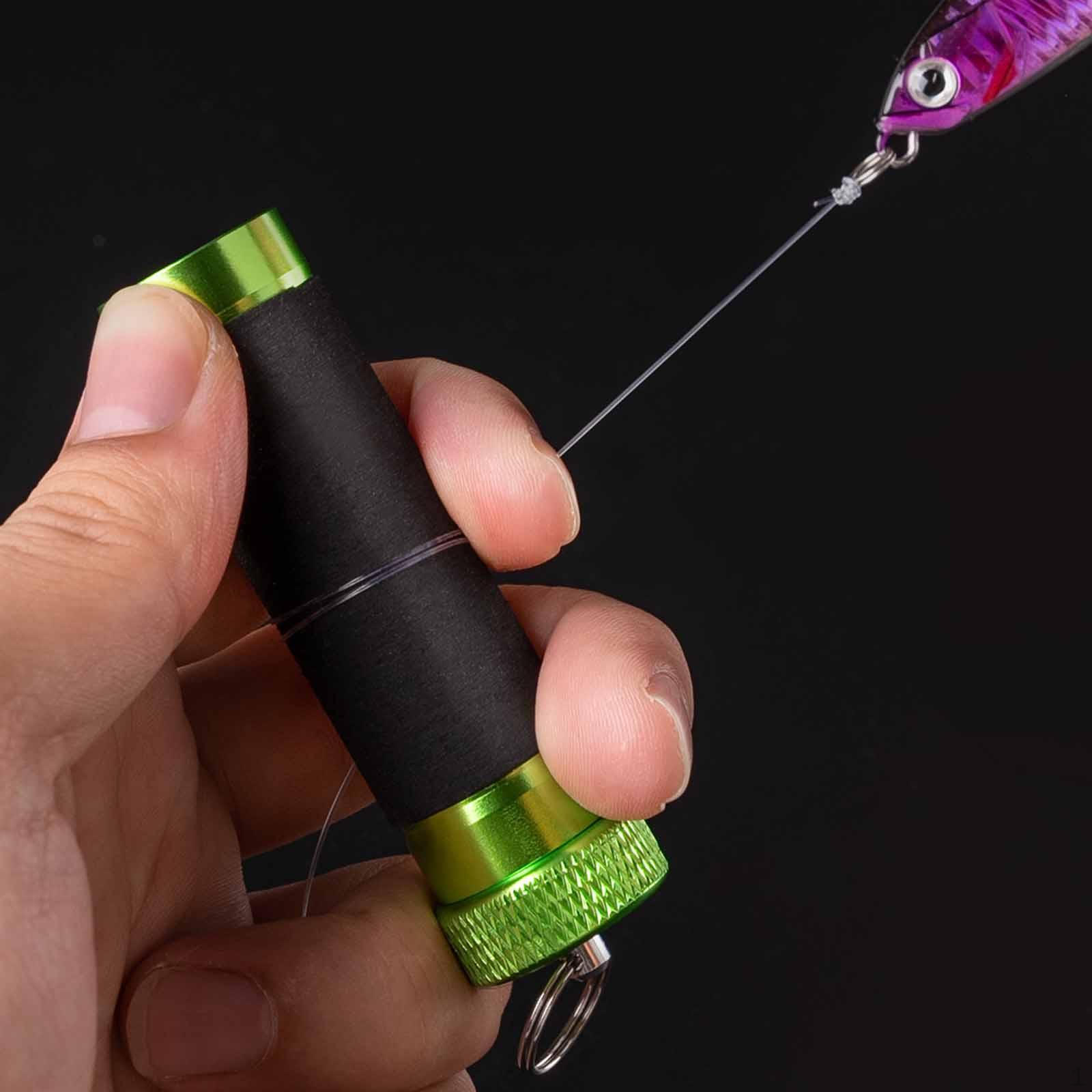 

Aluminum Alloy Fishing Knot Device with Easy Storage Feature зелений
