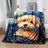 1pc Cute Dog Blanket  Soft Throw for Room Decor, Perfect Gift, Living Room, Travel, Camping, Car Blankets