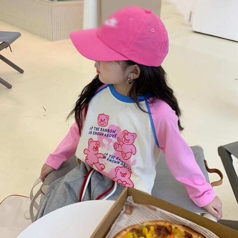 Kinder Mädchen Cartoon Bedrucktes T-Shirt Langarm Top Bluse