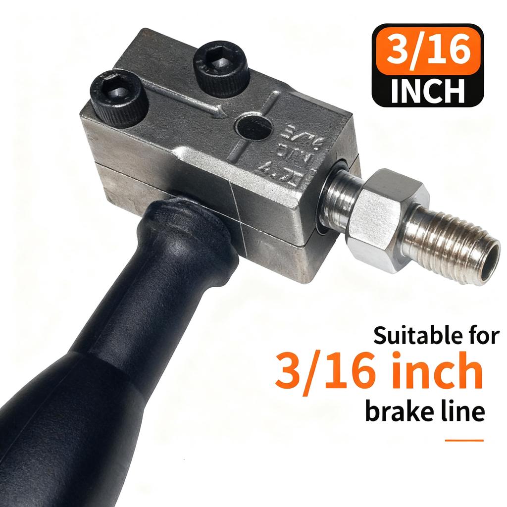 Herramienta de Doble Abocardado de 3/16 pulg. Herramienta Manual de Metal de Doble Abocardado para Línea de Freno de Motocicleta Automotriz Camión