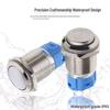 12MM/16MM Waterproof Rustproof Momentary Switch with Self-Locking, Auto-Reset, Normally Open Silver Contacts