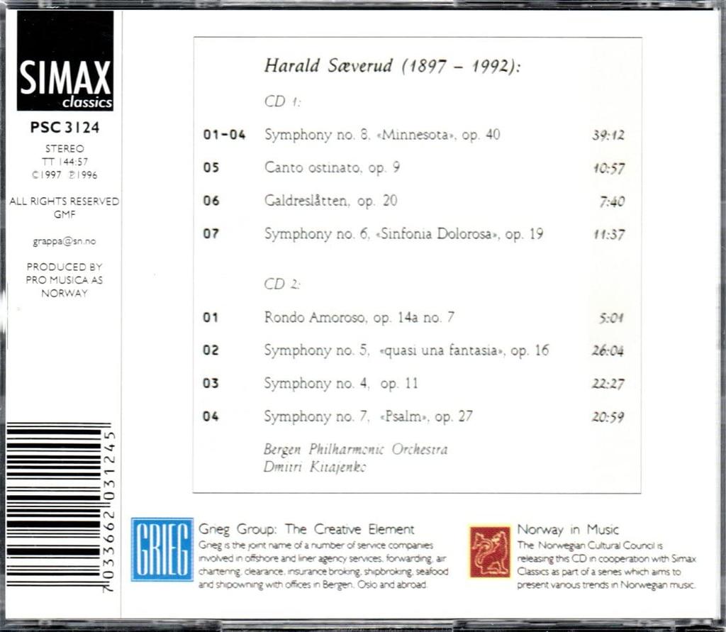 Saeverud Orchestral Music 1