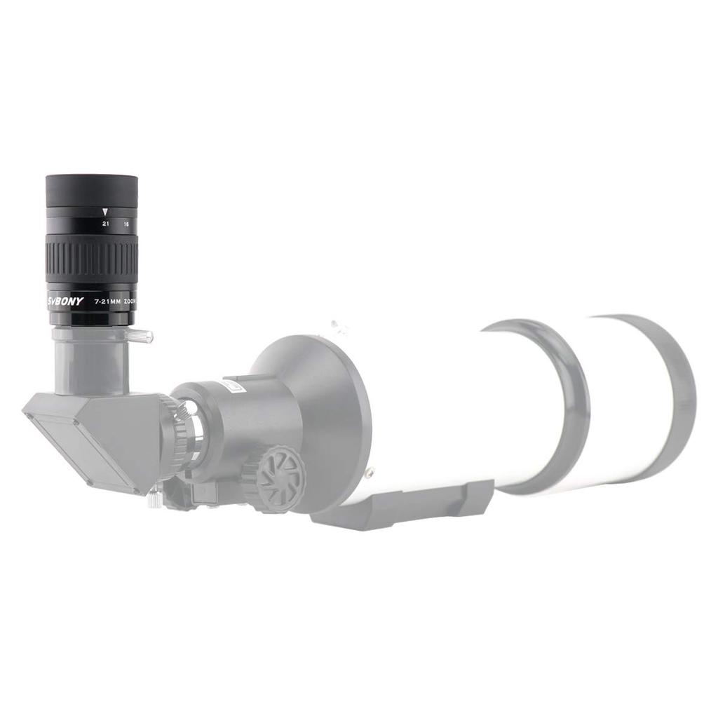 SVBONY SV135 Zoom Telescope Focal Field of for Astronomical Lunar and Planetary Observation Eyepiece, 1.25-inch FMC, 7-21mm Length, 57°-40° View,