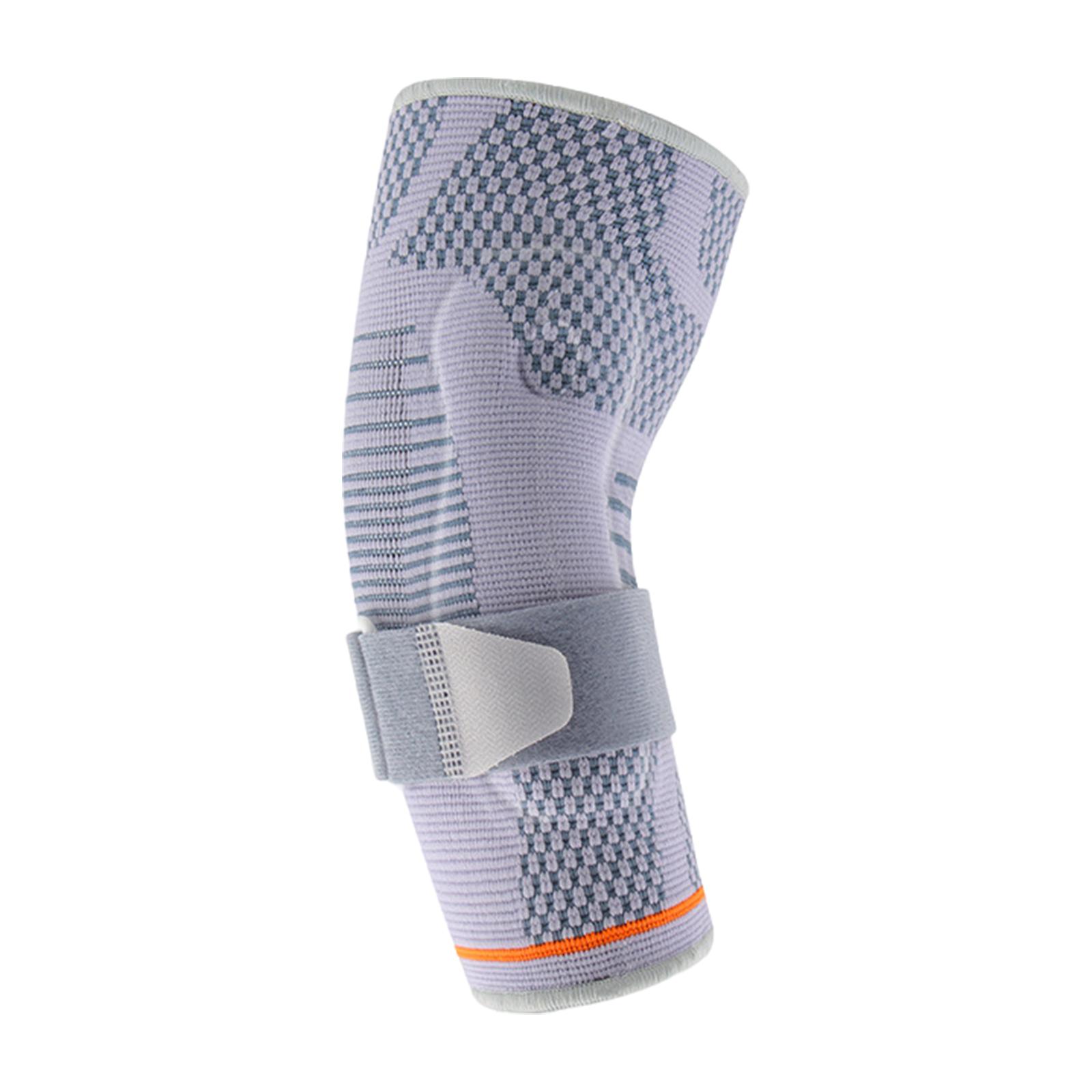 1PCS Elbow Pads Silicone Compression Elbow Protection Sports Injuries 3D Knit for Weightlifting Arm Unisex Elbow Protector XL серый