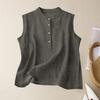 Women's Retro Artistic Cotton Linen Casual Loose Versatile Elegant Vest