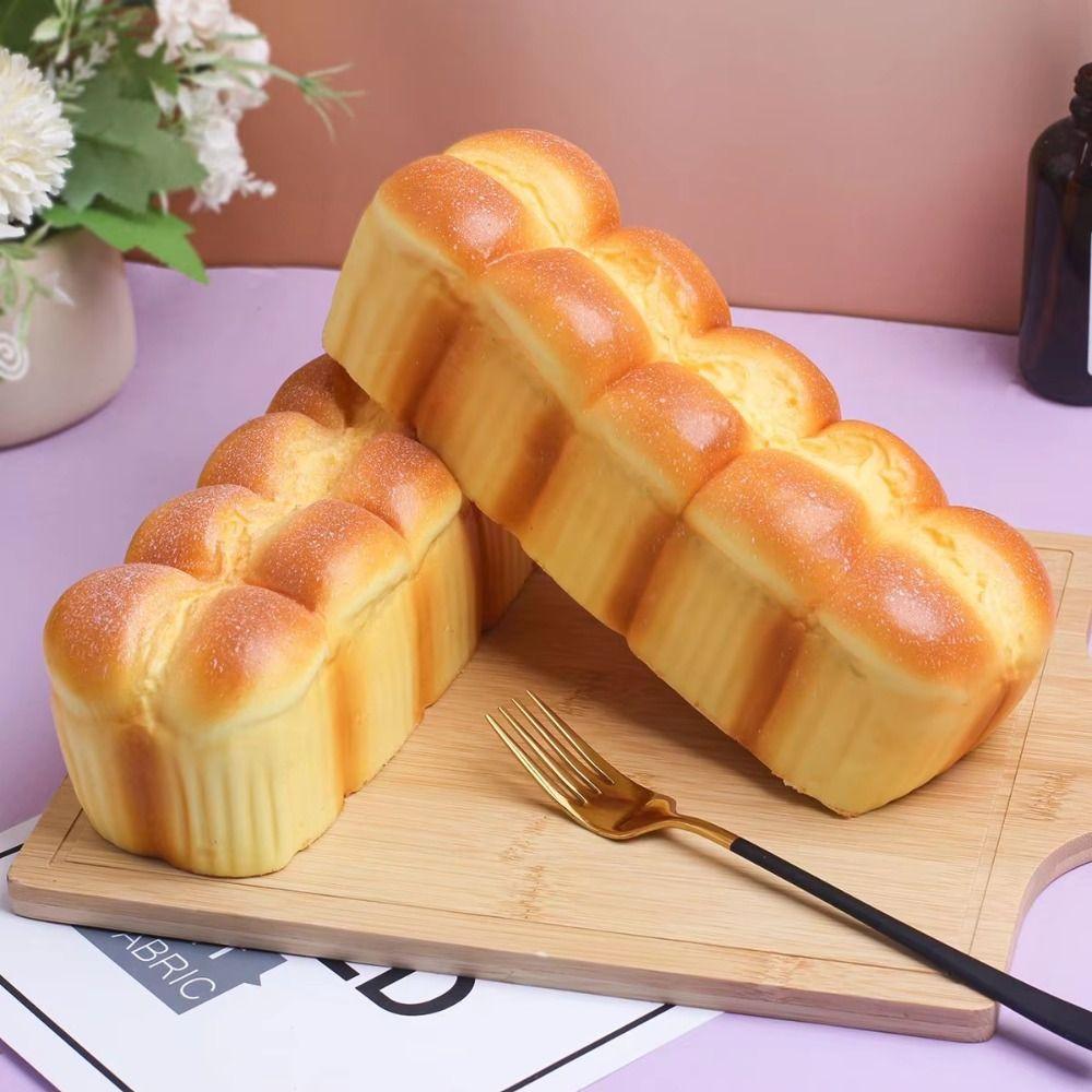 Slow Rising Sensory Fidget Big Toast Simulated Simulated Bread Squishy Birthday Gift