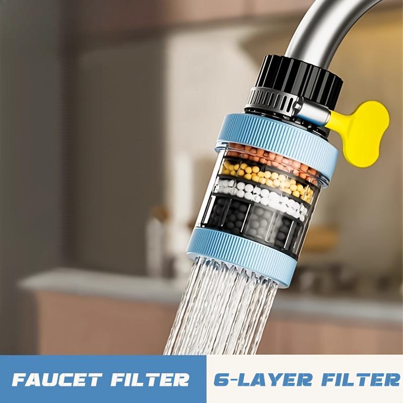 Spritzwassergeschützter Wasserfilter - mit herausnehmbarer Kartusche für einfache Reinigung Universeller Küchenarmatur-Filter Verbessert Geschmack & Klarheit des Wassers