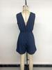 2026 Summer Sleeveless Backless Lace-up Waist-cinching Women's Jumpsuit