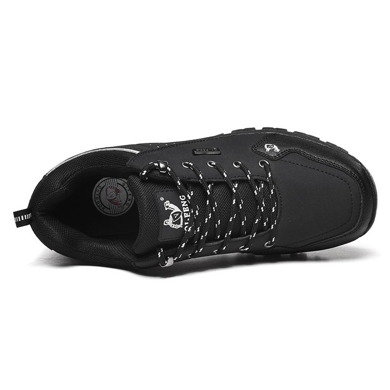 High Quality Leather Hiking Shoes Durable Outdoor Sport Men Trekking Leather Shoes Lace-Up Climbing Hunting Sneakers