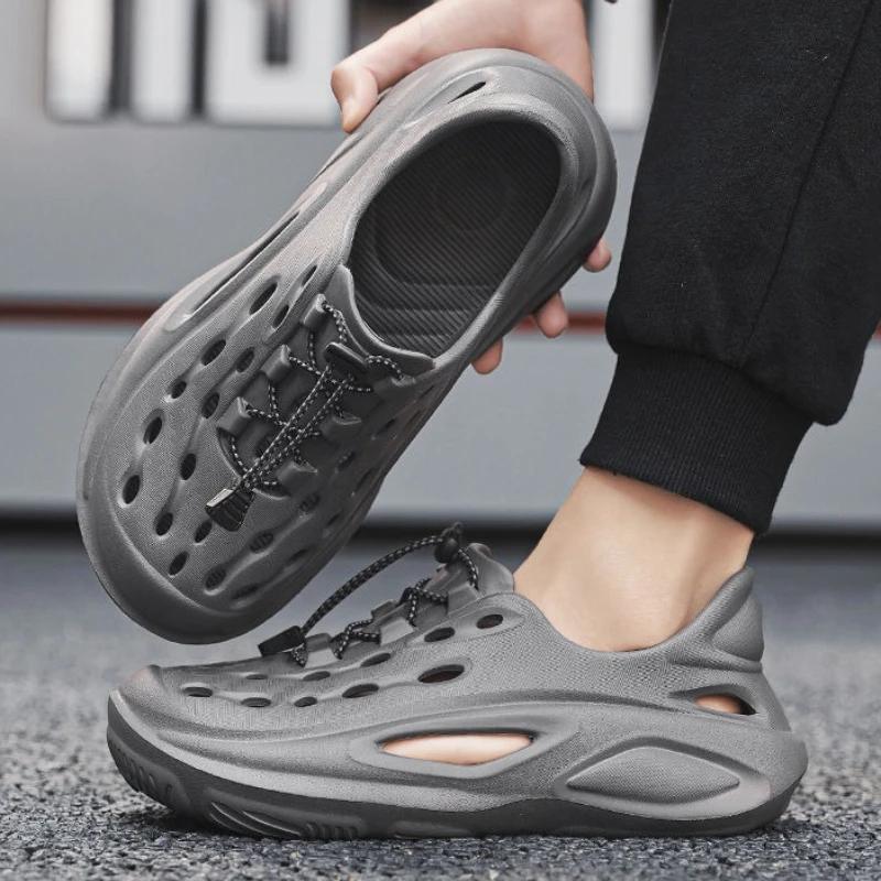 Fashion Soft Male Shoe Hole Shoes Beach Number 41 On Offer New Arrival Non-slip Summer Low Price Outdoor Luxury 2025 Eva H Men's Sandal