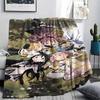 1PC Puella Magi Madoka Magica Print Flannel Blanket, High Quality All Seasons, Home Decor, Warmth and Comfort, Perfect for Christmas Gifts