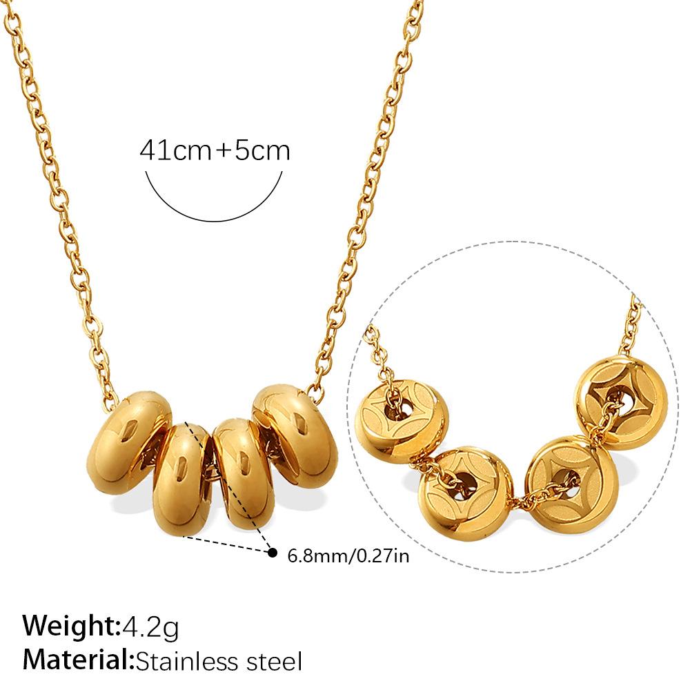 Fashion Trend Dolphin Sunflower Clavicle Chain Simple Niche Stainless Steel Retro Necklace