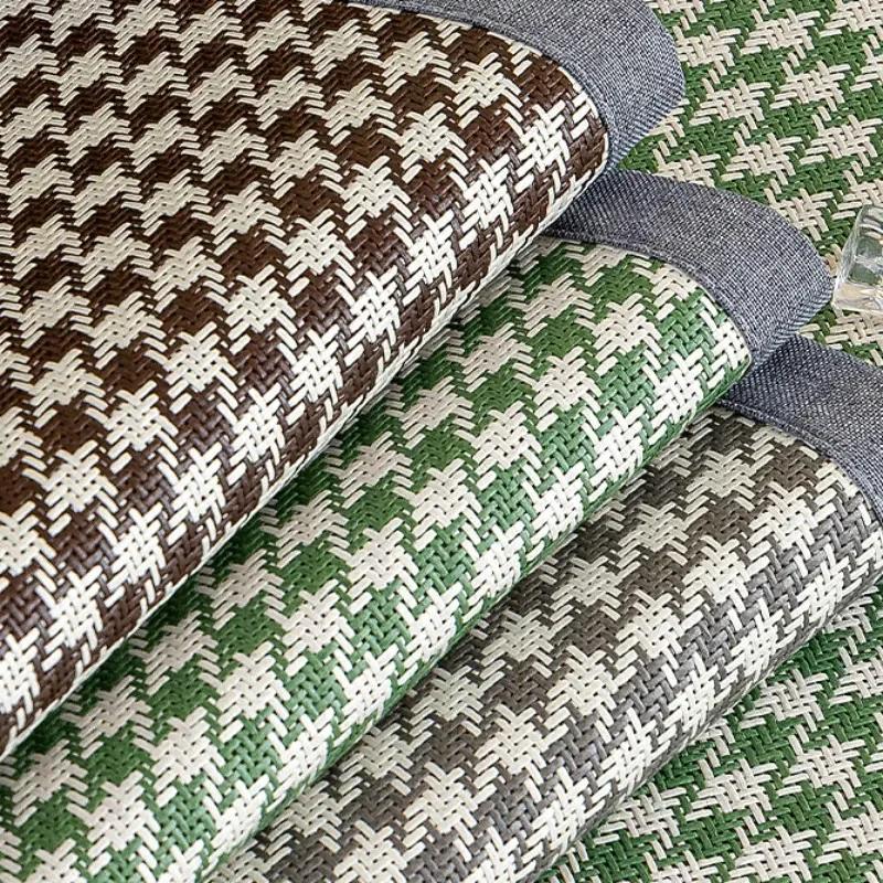 1Pcs Summer Rattan Mat Sofa Cover Simple Cool Feeling Non-Slip Couch Cushion Machine Washable Wear Resistant Sofa Backrest Towel