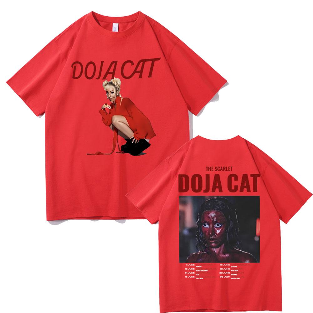Rapper Doja Cat Candy The Scarlet Graphic Print Tshirt Unisex's Cotton Oversized T-shirt Unisex Women Fashion Hip Hop Vintage T Shirts