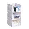 VECELO Clothing Storage Case with Drawers, 33cm Wide X 43cm Deep X 25cm High, 3 Tiers, Foldable, Stackable, for Closet Storage (XL-3)