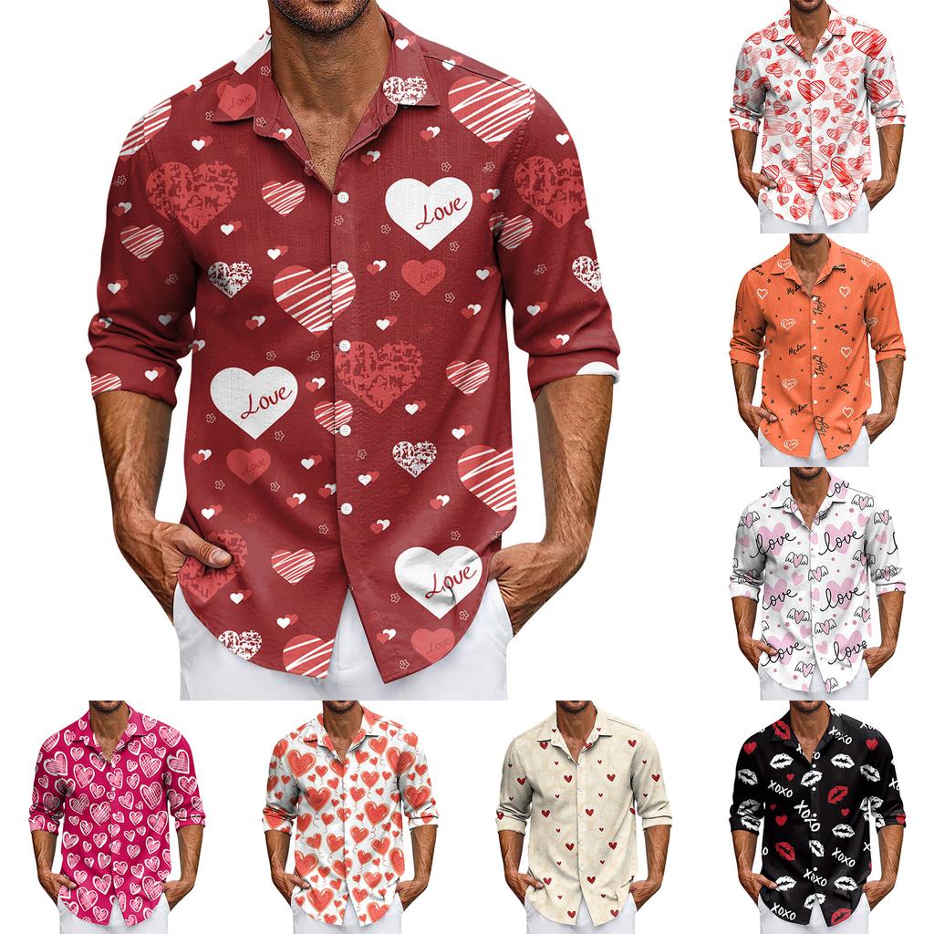 Men's Casual Button-Down Long-Sleeve Shirt