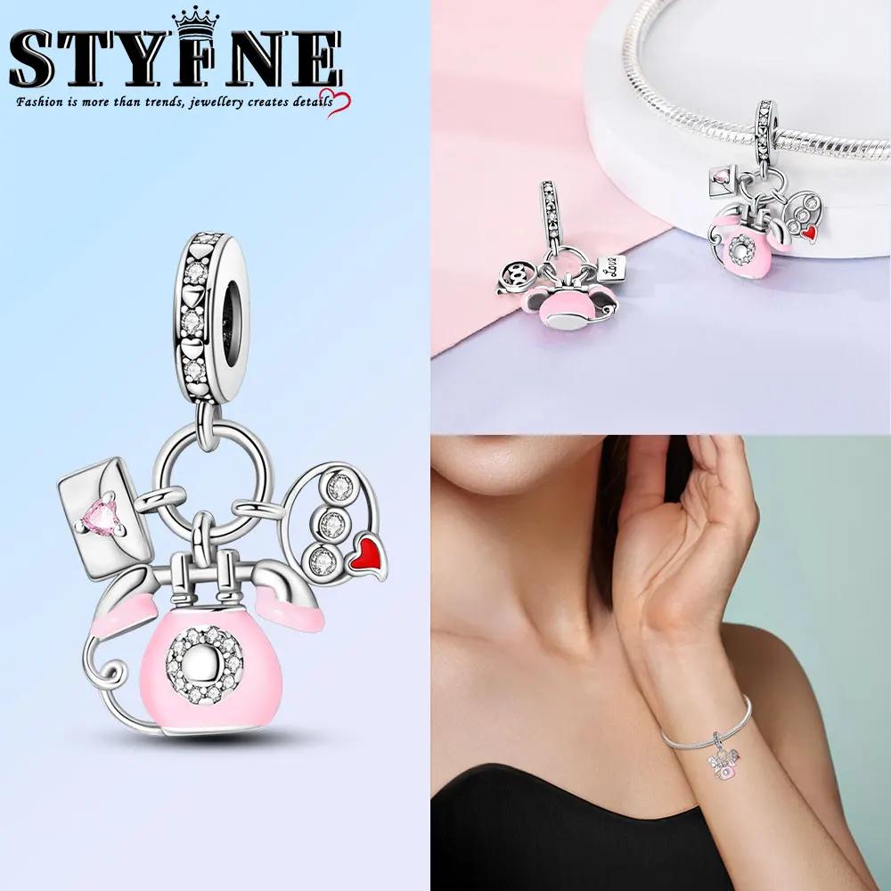 Anniversary Copper Color Breakfast Alarm Clock Beads Exquisite Daily Charms Pendants Fit Original Bracelets Diy Jewelry