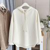 Large Size Women's Spring Hooded Sweatshirt - Slimming Irregular Loose Fit