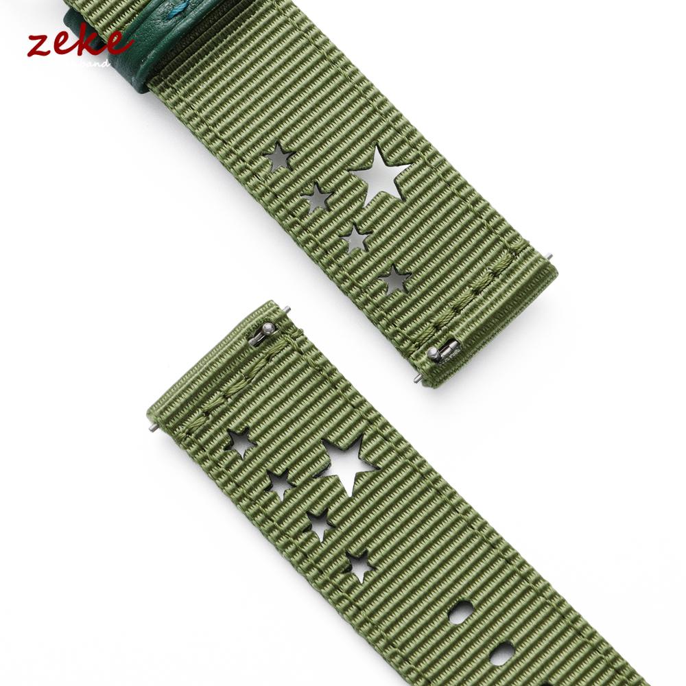 Nylon Watch Band 18mm 20mm 22mm for Seiko for Omega Breathable Nylon Leather Strap Quick Release Bracelet Smartwatch Wrist Bands