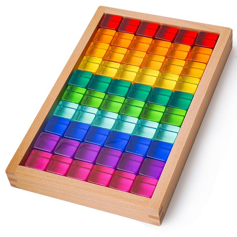 Gem building block light transmission children