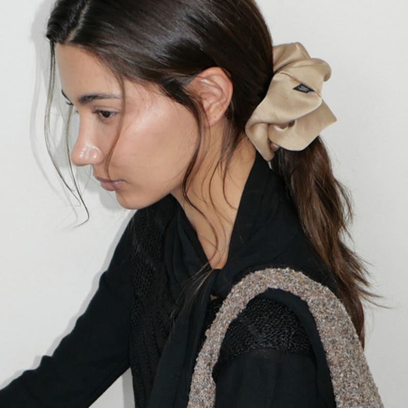 for Basic Satin Scrunchie_Large_Camel