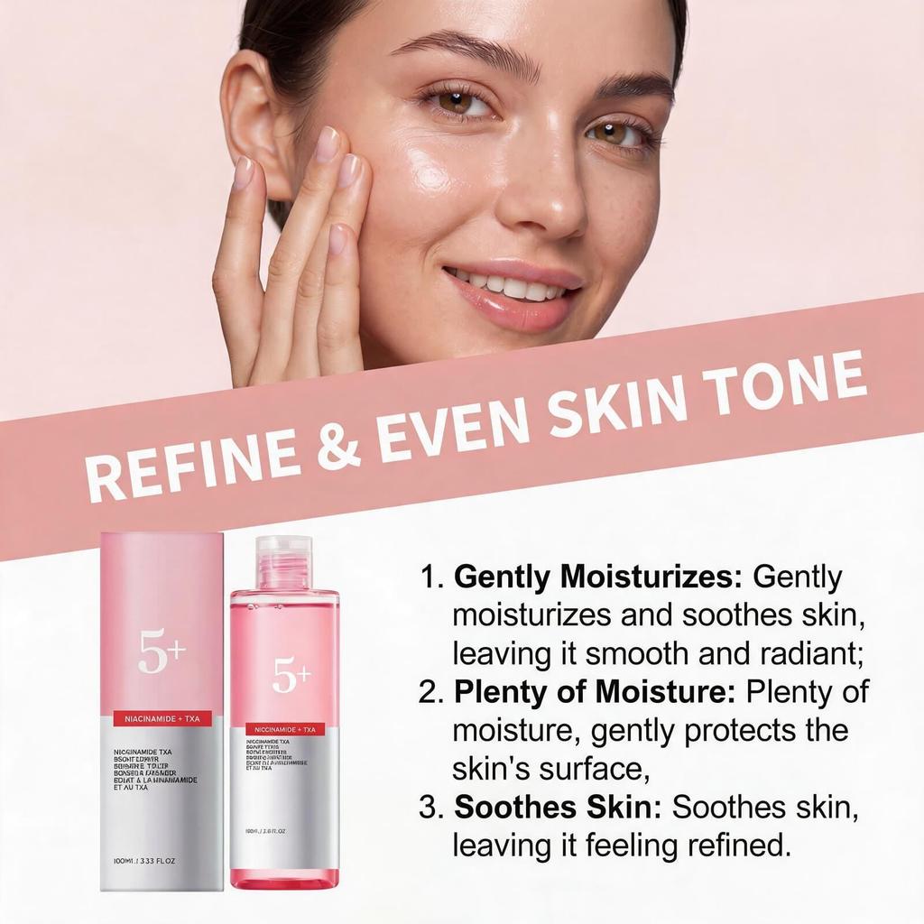 Brightening Hydrating Facial Essence - Gentle Care for Smooth, Elastic, and Refreshed Skin Daily.