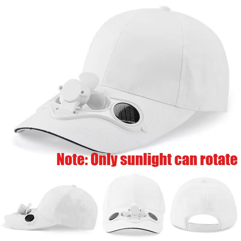 

Summer Men Women Sport Outdoor Sun Protection Baseball Hat Cap with Solar Sun Power Cooling Fan Cool Casual Sun Visor Cap белый