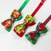 3 Pcs Cat Dog Snow Flakes Adjustable Christmas Collar Necktie Pet Bow Ties