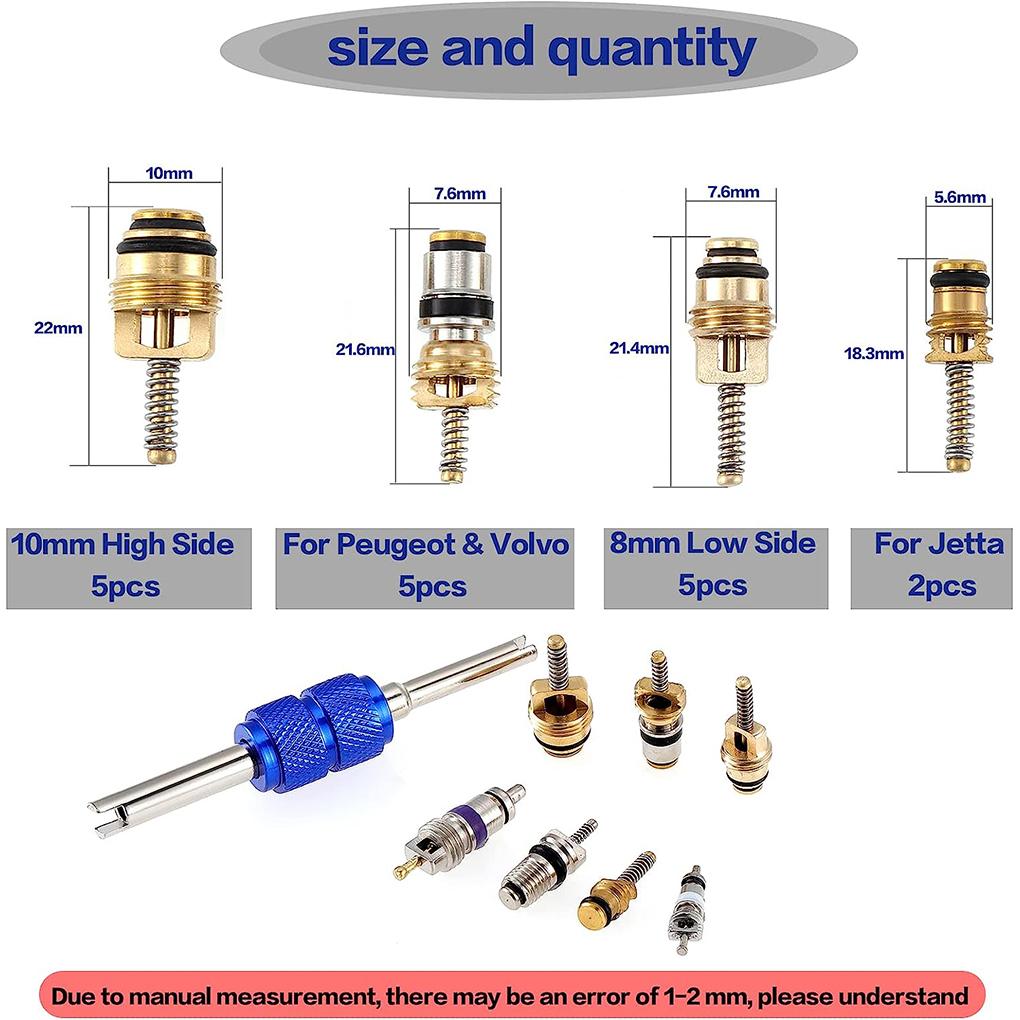 Air Conditioning Valve Core Kit - Durable For Car Tuning Convenient Easy To Install Tuning Car Accessories Car Products