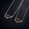Elegant Elephant Pendant Necklace: Cute Hollow Design for Women