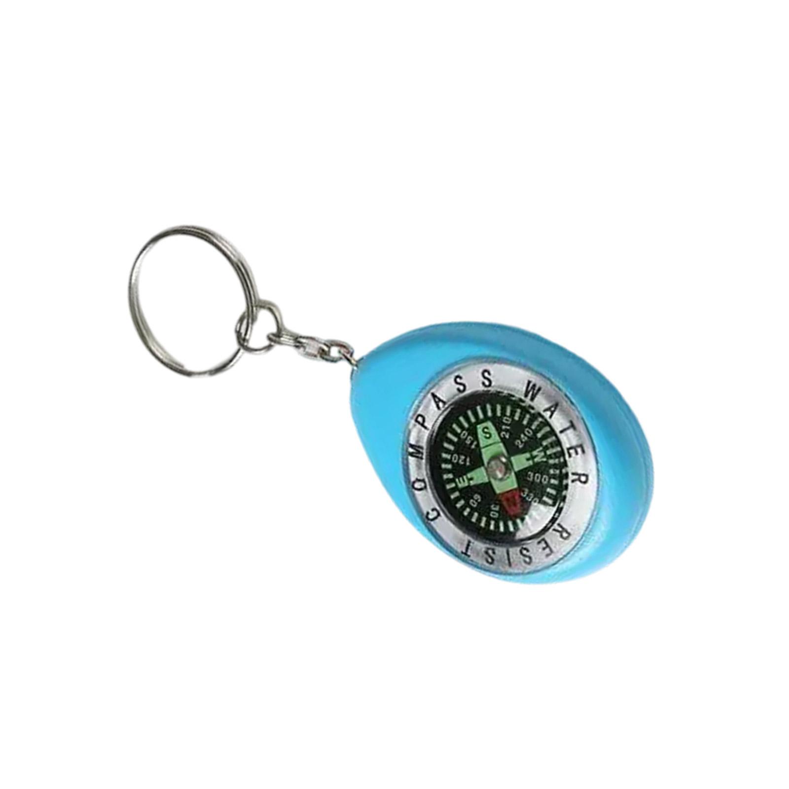

Multicolour Compass Keychain Backpack Pendant for Camping and Hiking Adventures Outdoor Gadget Emergency Accessory синий