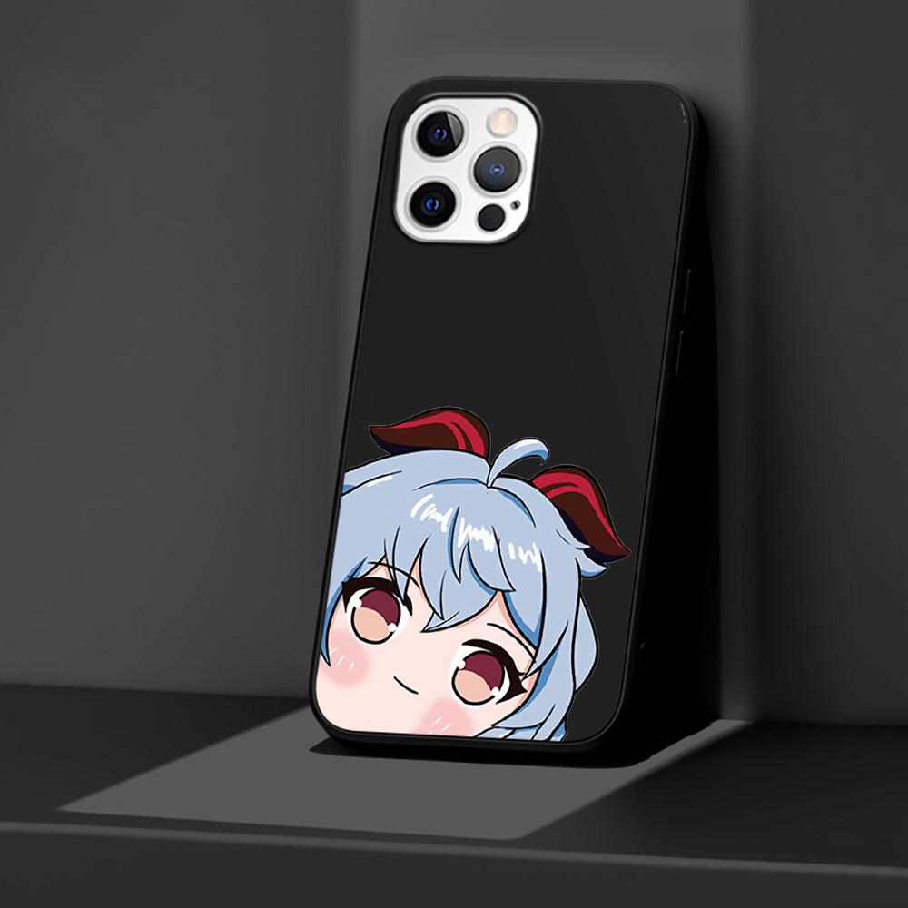 Phone Case for Apple iPhone 14 11 13 Pro Max 12 Mini XR 7 8 + SE 2020 XS 6 6s Plus 5 5s Genshin Impact Anime Cute Silicone Cover