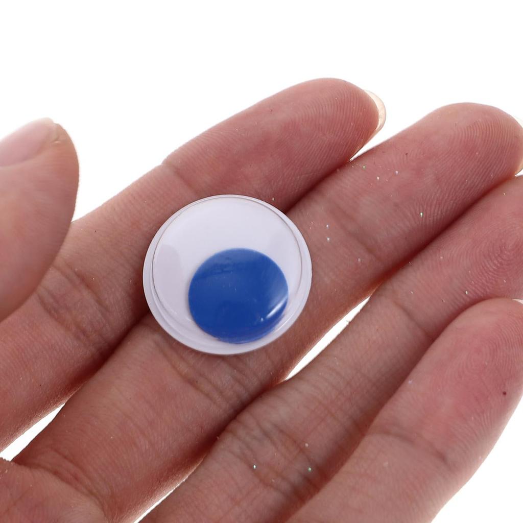 STOBOK Self-Adhesive Wiggle Eye Patches, 0.59 Inch Diameter, 100-Pack, Perfect for DIY Crafts, Halloween, and Party Decorations.