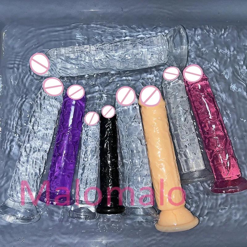 Cheap Realistic Butt Plug Jelly Dildo 5 Sizes Man Women Anal Sex Toys Gay Suction Cup Big Dick Soft Masturbators Small Penis