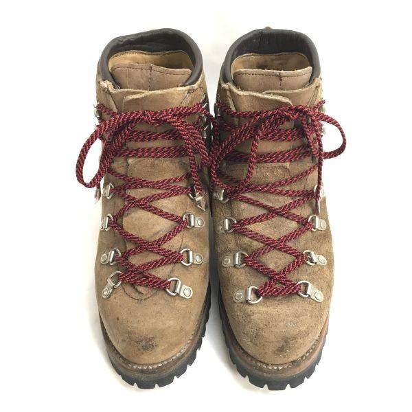 Vasque mountain trekking boots 25.5 brown USA 80s? initial vintage(USED)