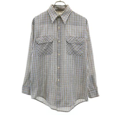 BIG MAC 70s Check Pattern Long Sleeve Shirt M JC Penney Old Vintage Men's Used