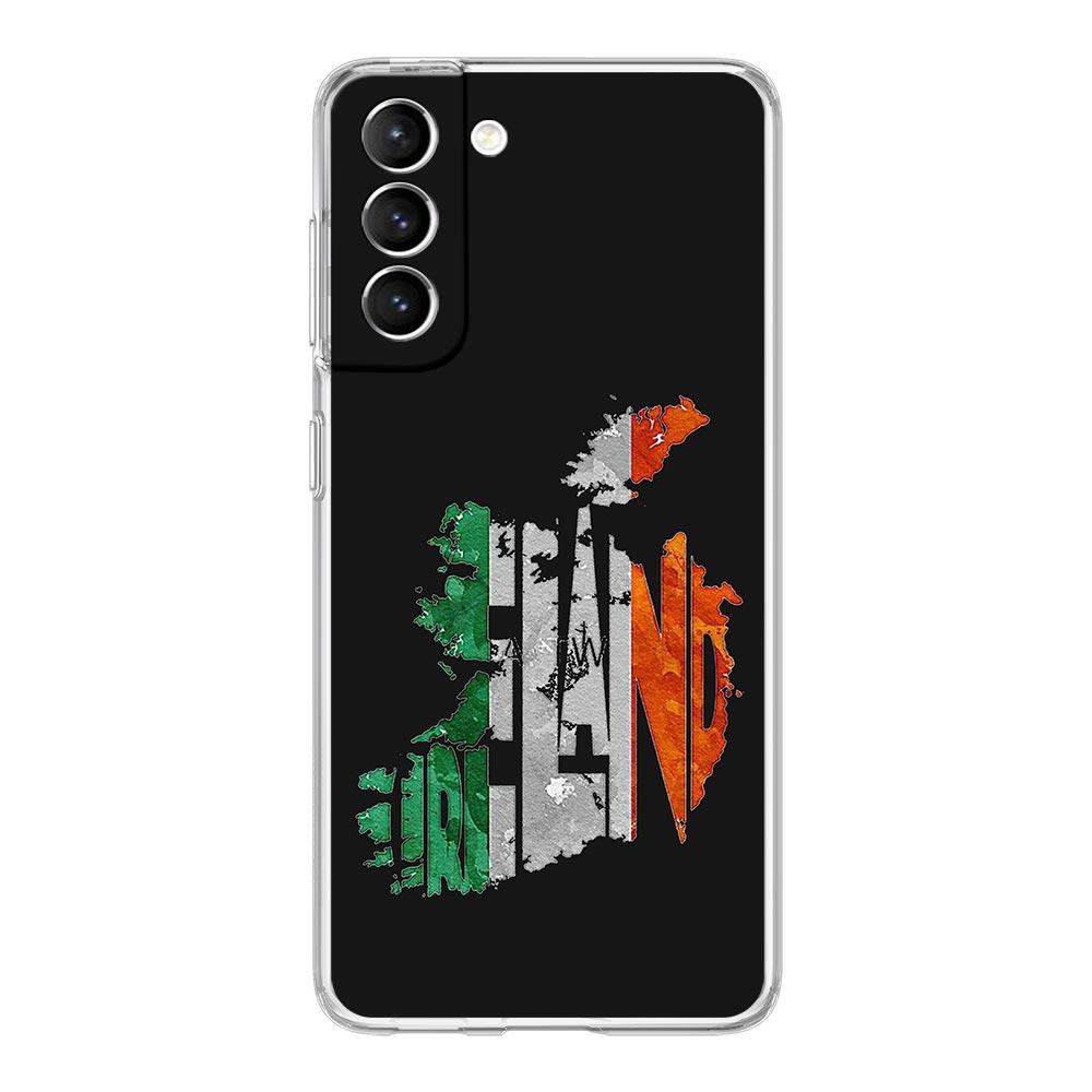 Phone Case For Samsung Galaxy S25 Edge S24 S23 FE S22 Ultra S20 S21 5G S10 Plus S10E Soft Clear Cover Ireland Flag