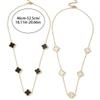 Collier trèfle à quatre feuilles chanceux à cinq fleurs Collier en acier titane Mode fille Chaîne de clavicule simple