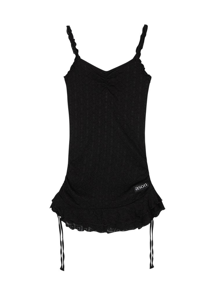 Aejeuon Blossom Mini Dress / Black