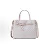 MK Emilla Monogram Strukturierte Farbblock-Gold-Schnalle Umhängetasche Damen Handtaschen Vanille-Weiß Hellrosa 35F0GU5S3B-640