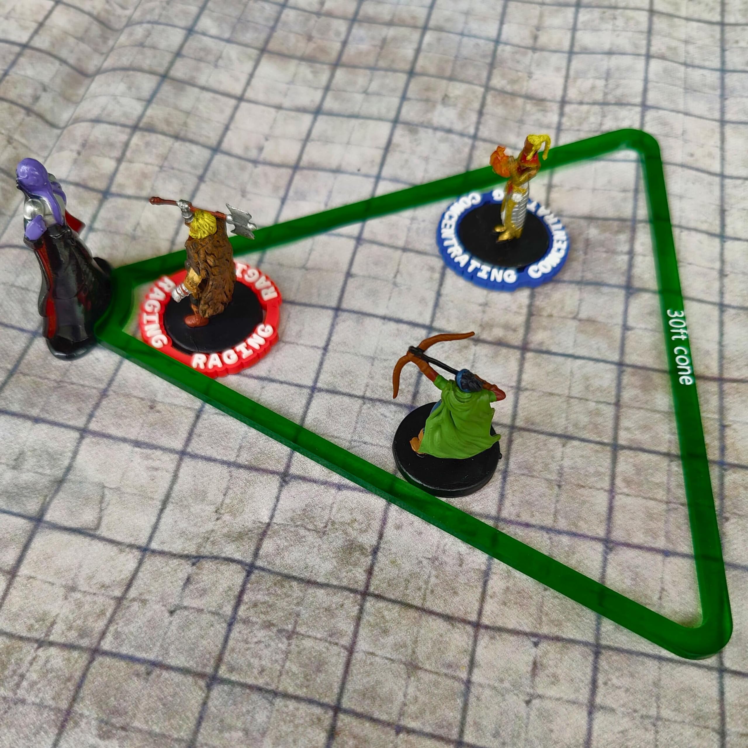 

Futhark AOE Spell Acrylic Combat Range Measurement Tool for Tabletop Games Templates, 16-Piece Set, D&D DMs, Role-Playing